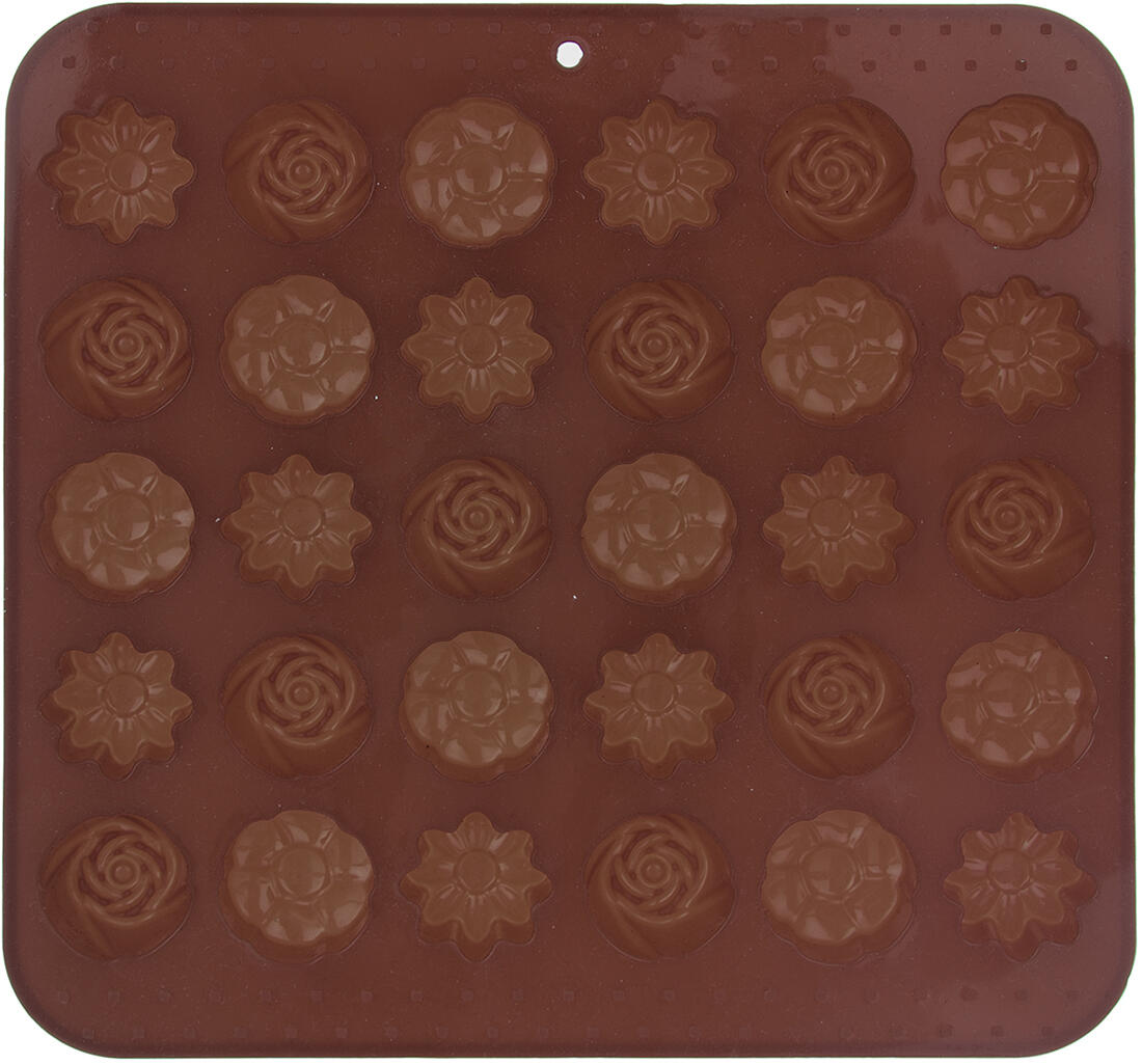 forma na čokoládu kytičky 30ks 21x20,5x1,5cm silikon HN 0.1 Kg MAXMIX Sklad14 282133 62