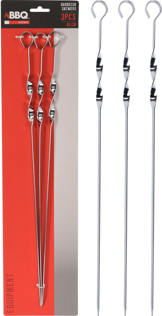 jehla grilovací plochá 45cm nerez (3ks)