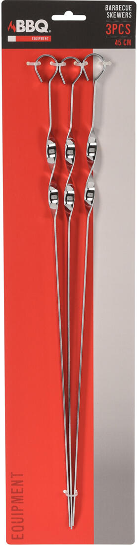 jehla grilovací plochá 45cm nerez (3ks)