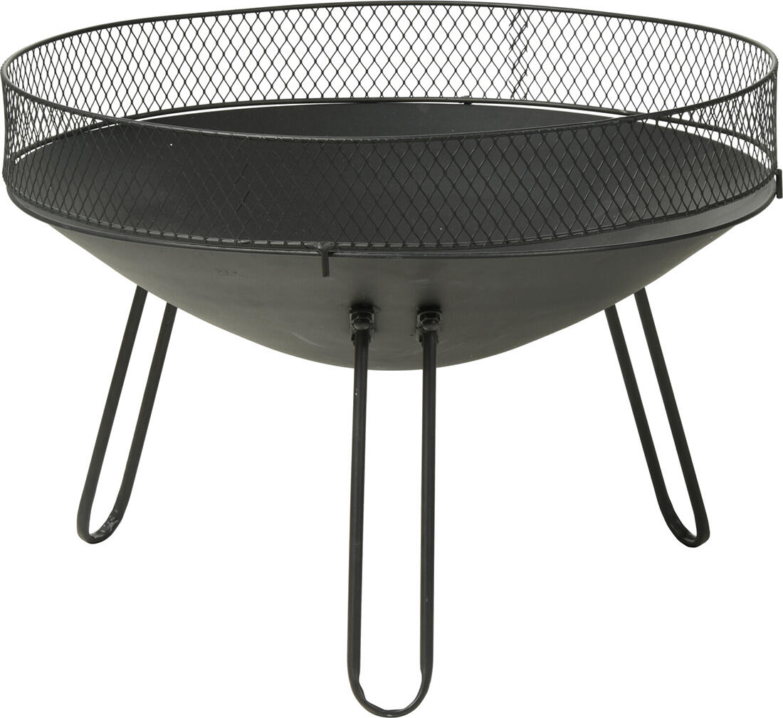 ohniště pr.60x44cm kov. ČER 2.92Kg MAT MAXMIX Sklad14 386461