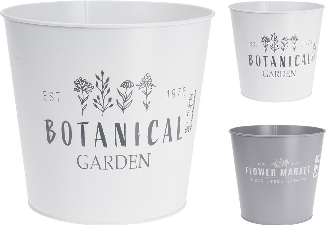 květináč dekorační 22cm kov, mix dekorů, mix barev 0.29 Kg MTA MAXMIX Sklad14 386469