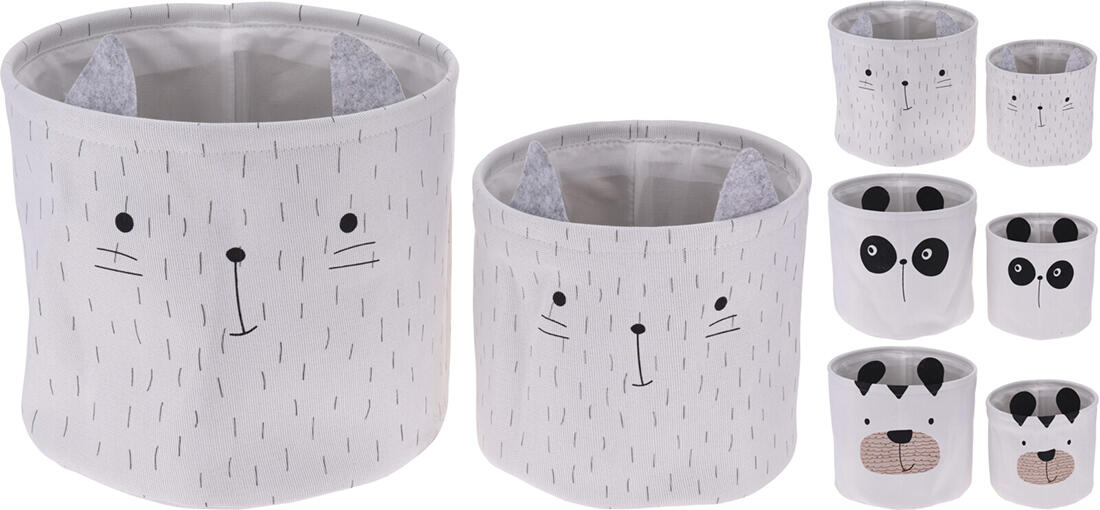 koš dětský sada 2díl.(22cm,30cm), polyester, mix dekorů 0.2 Kg MTA MAXMIX Sklad14 386476