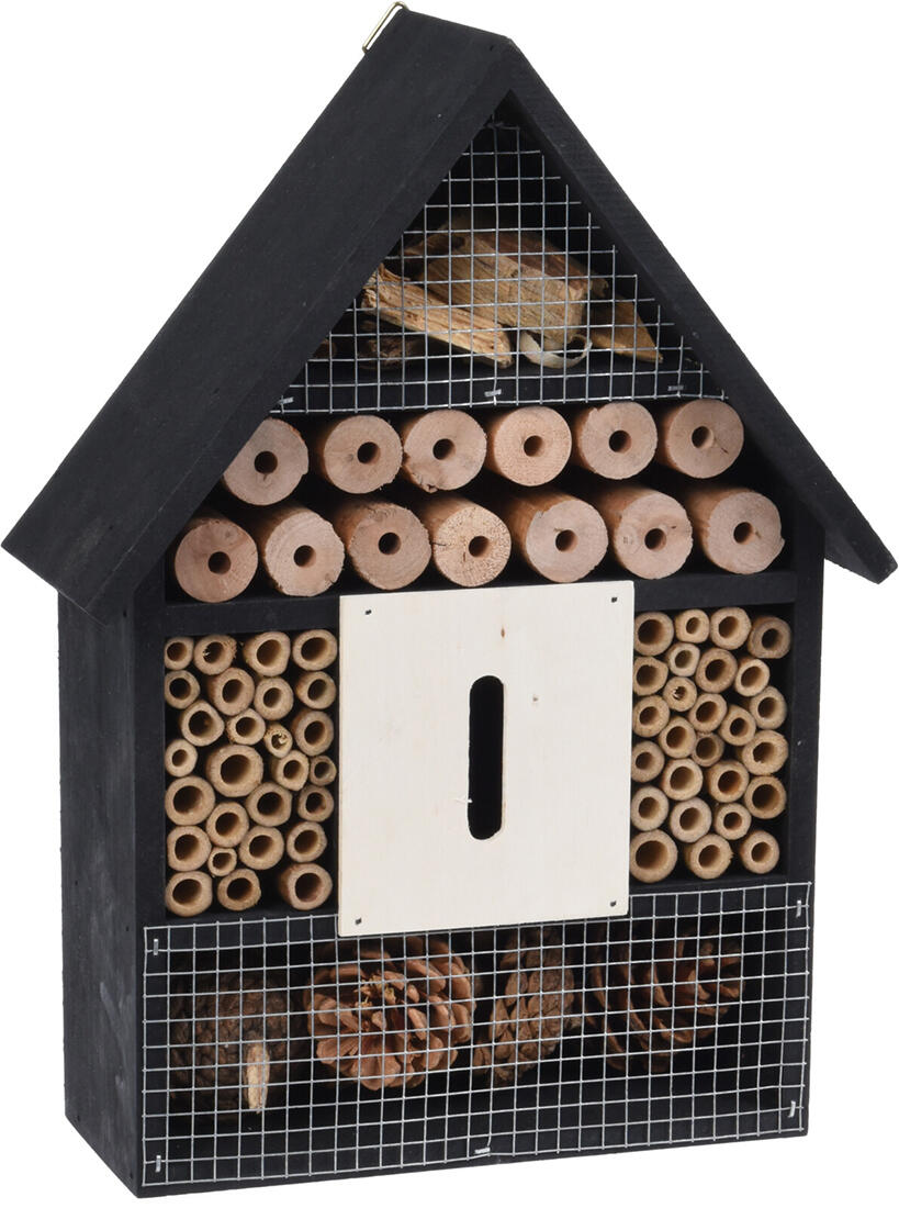 hotel hmyzí 30x22x9cm dřevěný ČER 0.97Kg MAT MAXMIX Sklad14 386505