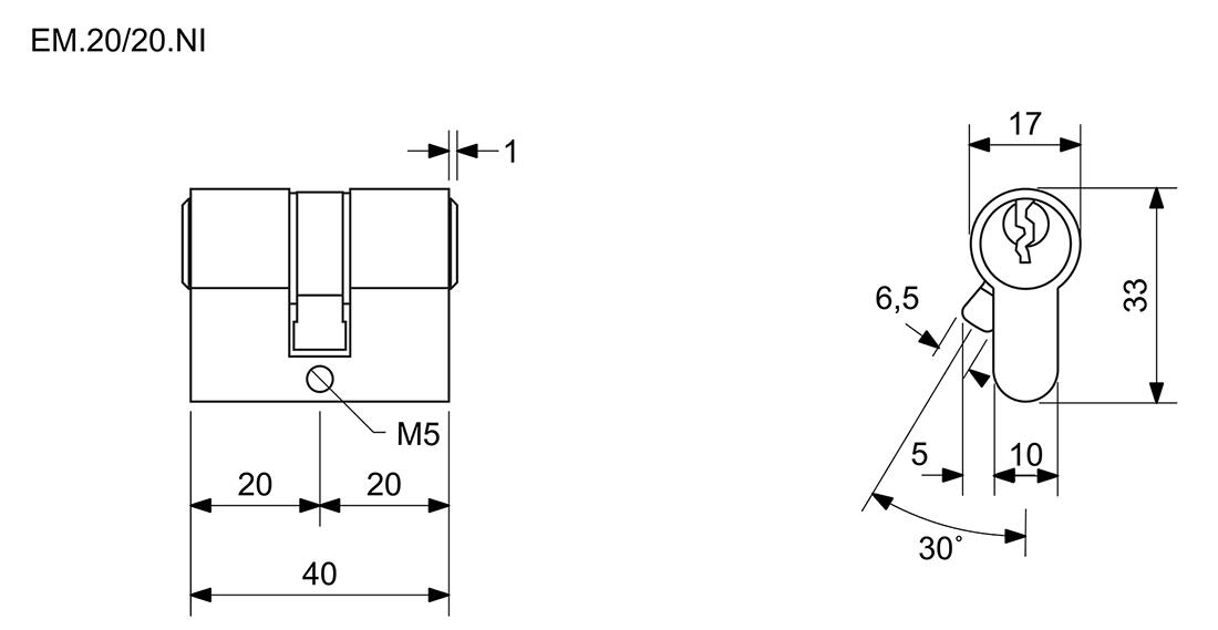 vložka stavební EURO MINUS 20+20 3kl. Ni  RICHTER 0.14 Kg MTA MAXMIX Sklad14 495098