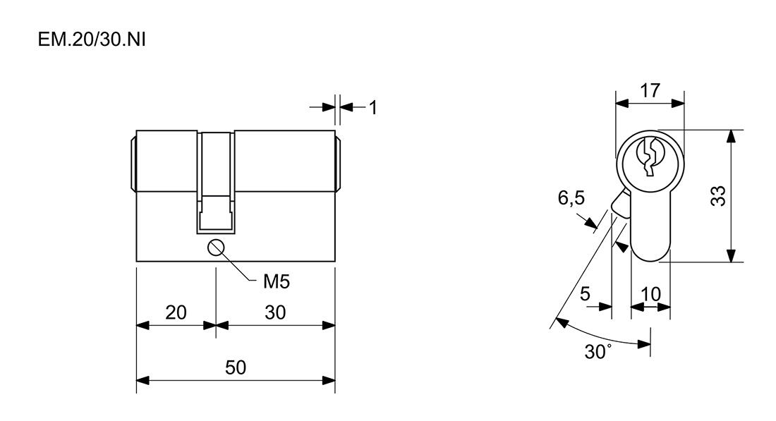 vložka stavební EURO MINUS 20+30 3kl. Ni  RICHTER 0.17 Kg MTA MAXMIX Sklad14 495100