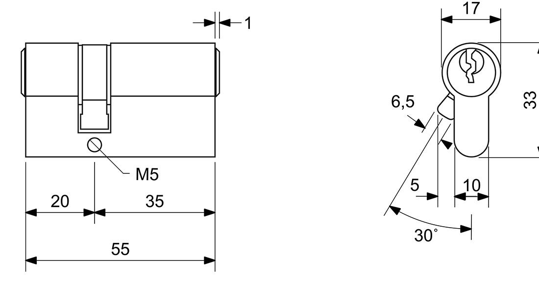 vložka stavební EURO MINUS 20+35 3kl. Ni  RICHTER 0.19 Kg MTA MAXMIX Sklad14 495101