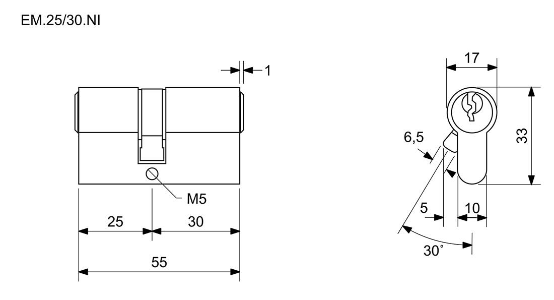 vložka stavební EURO MINUS 25+30 3kl. Ni  RICHTER 0.19 Kg MTA MAXMIX Sklad14 495103