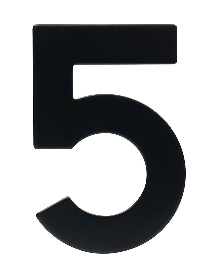 číslo domovní č.5  95mm nerez ČER 0.06 Kg MTA MAXMIX Sklad14 495110