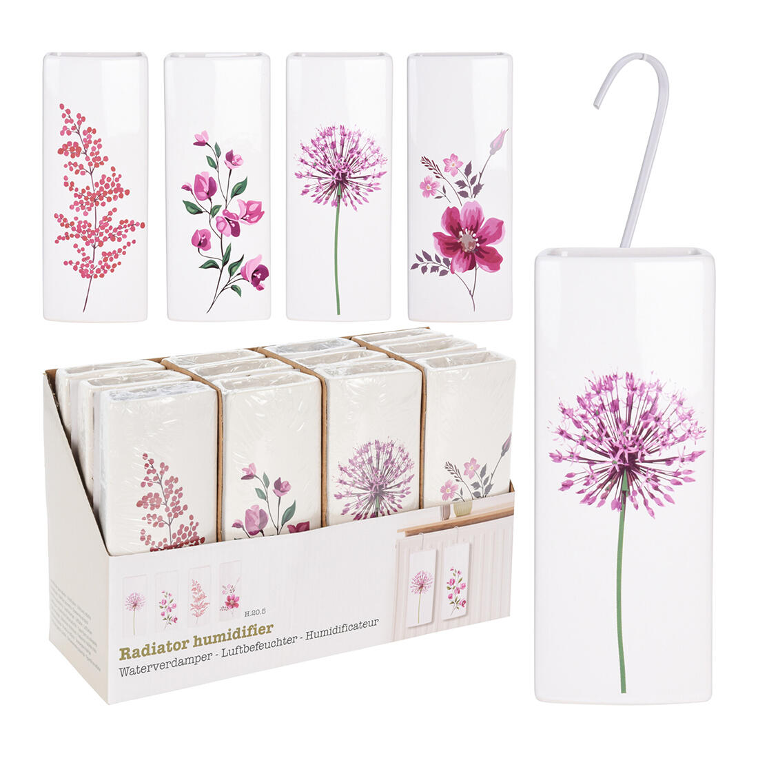 odpařovač na radiátor 20,5x8x3,5cm KVĚTINY mix dekorů 0.36 Kg MTA MAXMIX Sklad14 386509 8719987709739