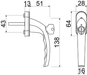 klika pro plast.okna a dveře, zamyk.na stejný uzávěr Al F4 bronz.fluorcarbon 0.2 Kg MTA MAXMIX Sklad14 495120