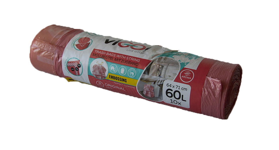 pytle na odpadky zatah. 60l (10ks) 64x71cm 4 SEASONS aroma MALINY 0.28Kg MAT MAXMIX Sklad14 281566