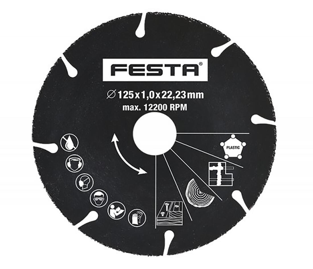 kotouč řez.univerzál.125x1,0x22,2mm karbidový FESTA 0.13 Kg MTA MAXMIX Sklad14 556840