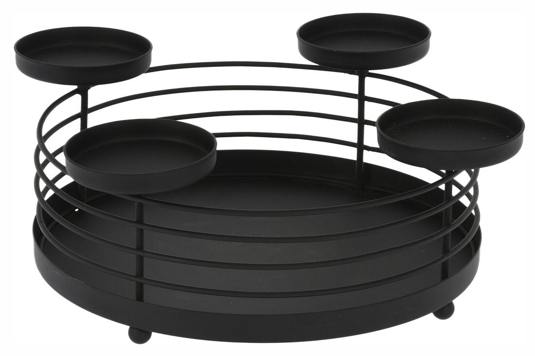 svícen na 4 svíčky kul.pr.32x11cm kov.drátěný ČER 0.99 Kg MTA MAXMIX Sklad14 386531