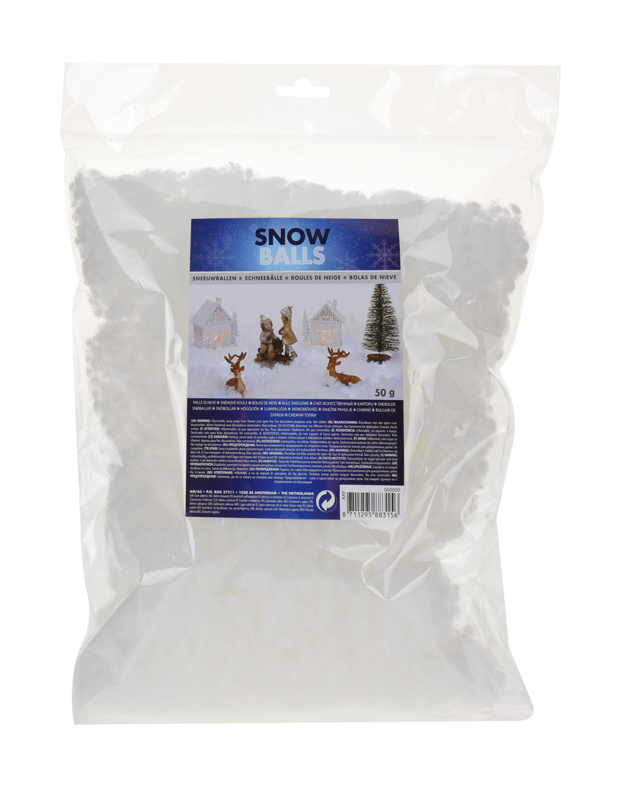 dekorace SNĚHOVÉ VLOČKY 50g 0.06 Kg MTA MAXMIX Sklad14 386534