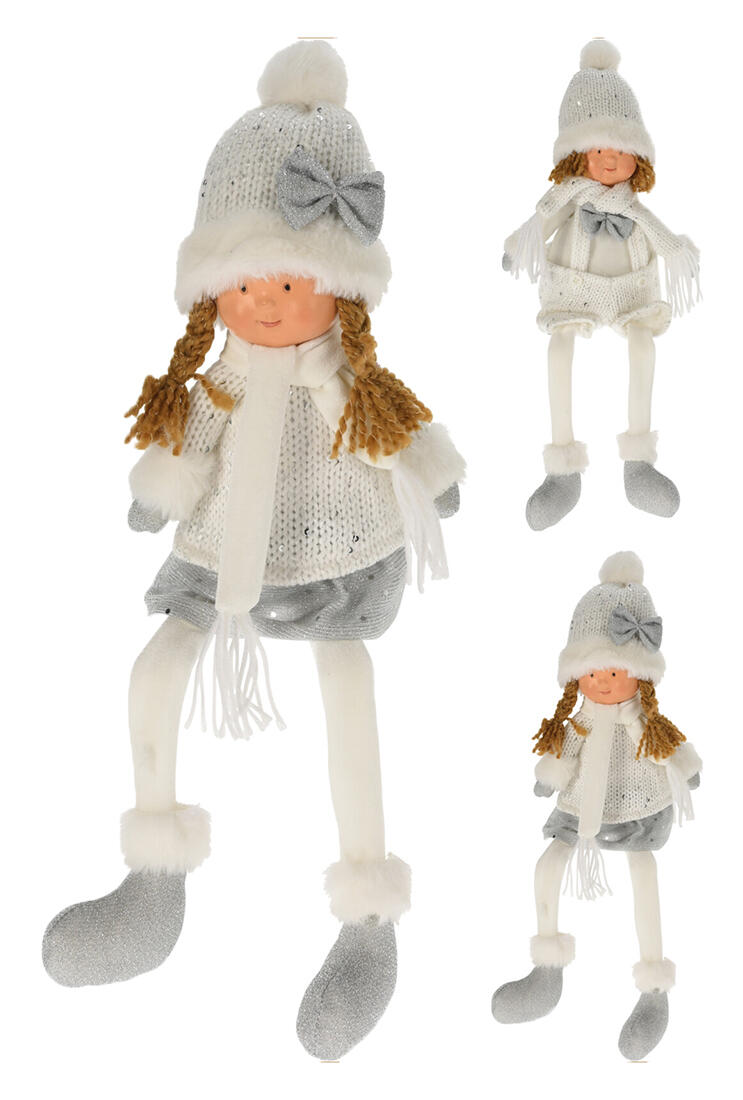 dekorace DÍVKA/CHLAPEC 45cm BÍ/STŘ mix 0.51 Kg MTA MAXMIX Sklad14 386551