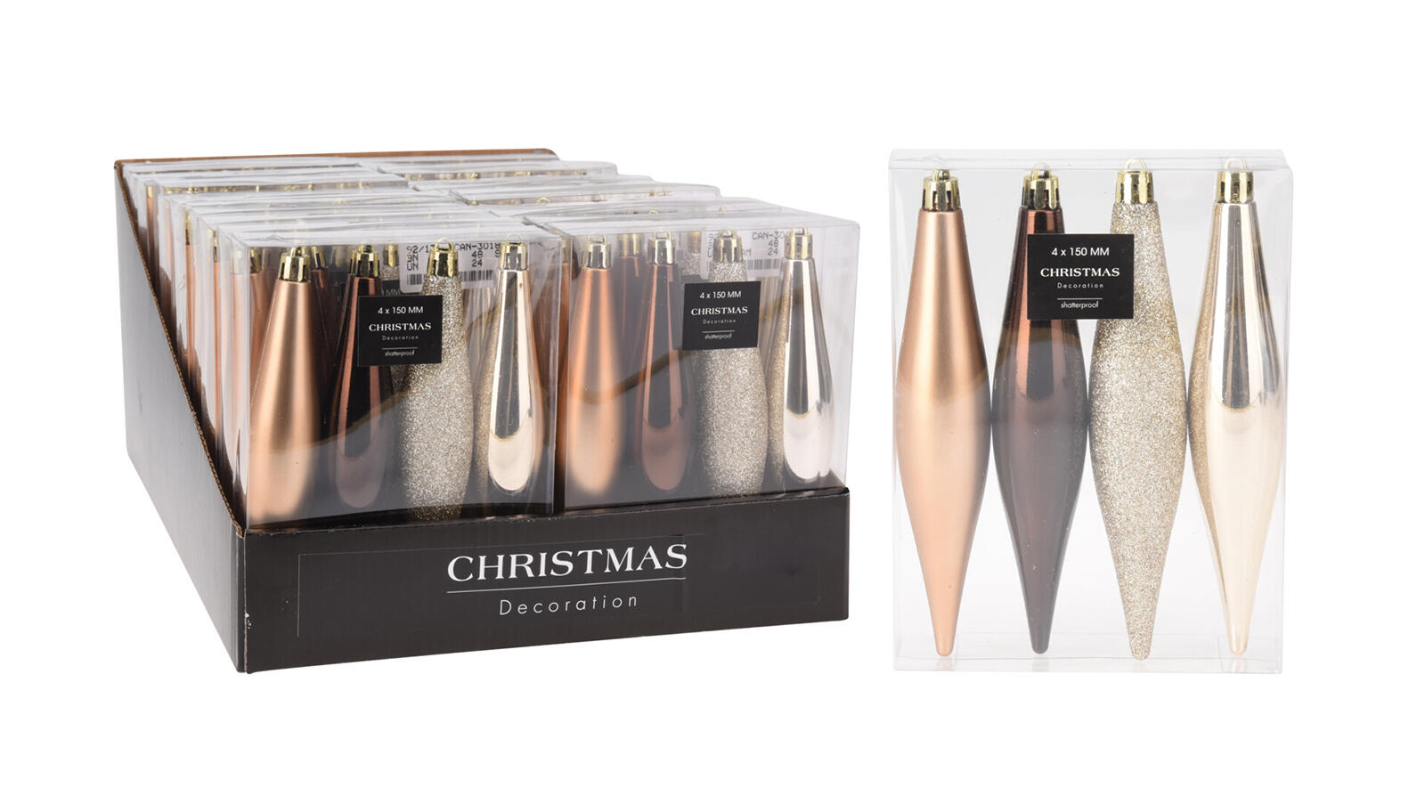 ozdoba vánoční RAMPOUCH 15cm HN,ZLA mix (4ks) 0.03 Kg MTA MAXMIX Sklad14 386603