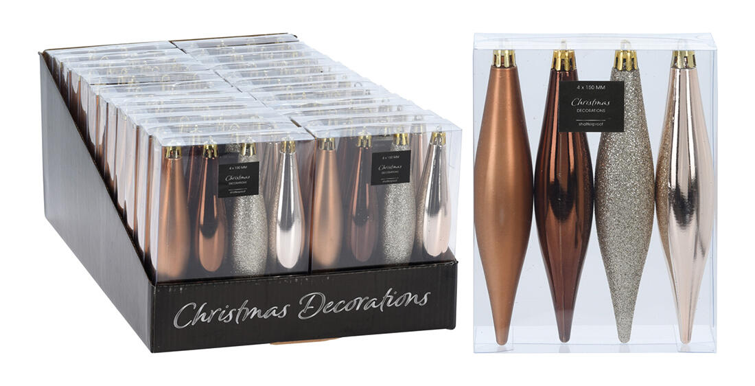 ozdoba vánoční RAMPOUCH 15cm HN,ZLA mix (4ks) 0.03 Kg MTA MAXMIX Sklad14 386603