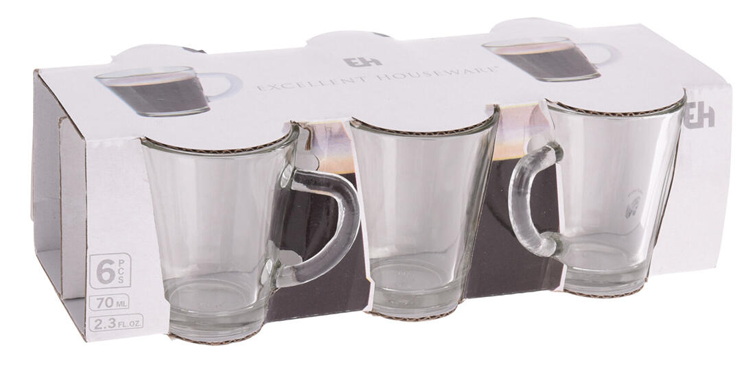 hrnek  70ml ESPRESSO skleněný (6ks) 0.6 Kg MTA MAXMIX Sklad14 386629