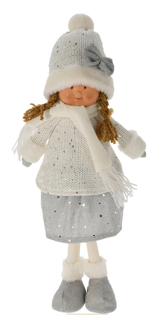 dekorace DÍVKA/CHLAPEC STOJÍCÍ 49cm BÍ/STŘ mix 0.66 Kg MTA MAXMIX Sklad14 386552