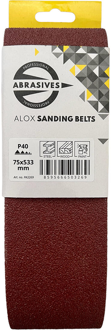 pás do ručních brusek 75x533mm zr. 36  (3ks) 0.19 Kg MTA MAXMIX Sklad14 530291