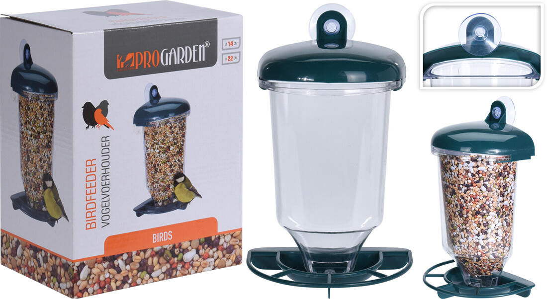 krmítko pro ptáky 22x14x10,5cm, s přísavkou PH TRA/ZE 0.21 Kg MTA MAXMIX Sklad14 386640