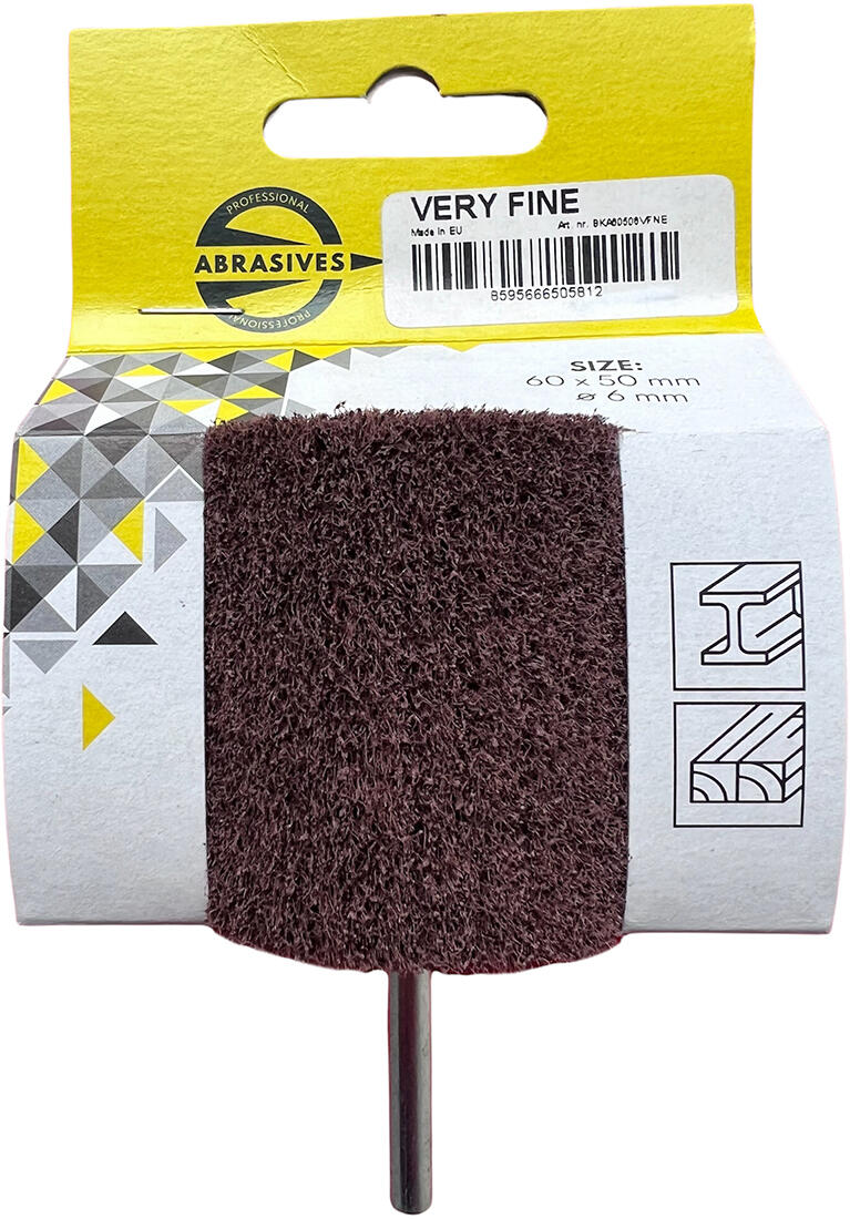 kotouč lamelový stopkový leštící 80x50x6mm VLIES BKA jemný 0.15 Kg MTA MAXMIX Sklad14 530443