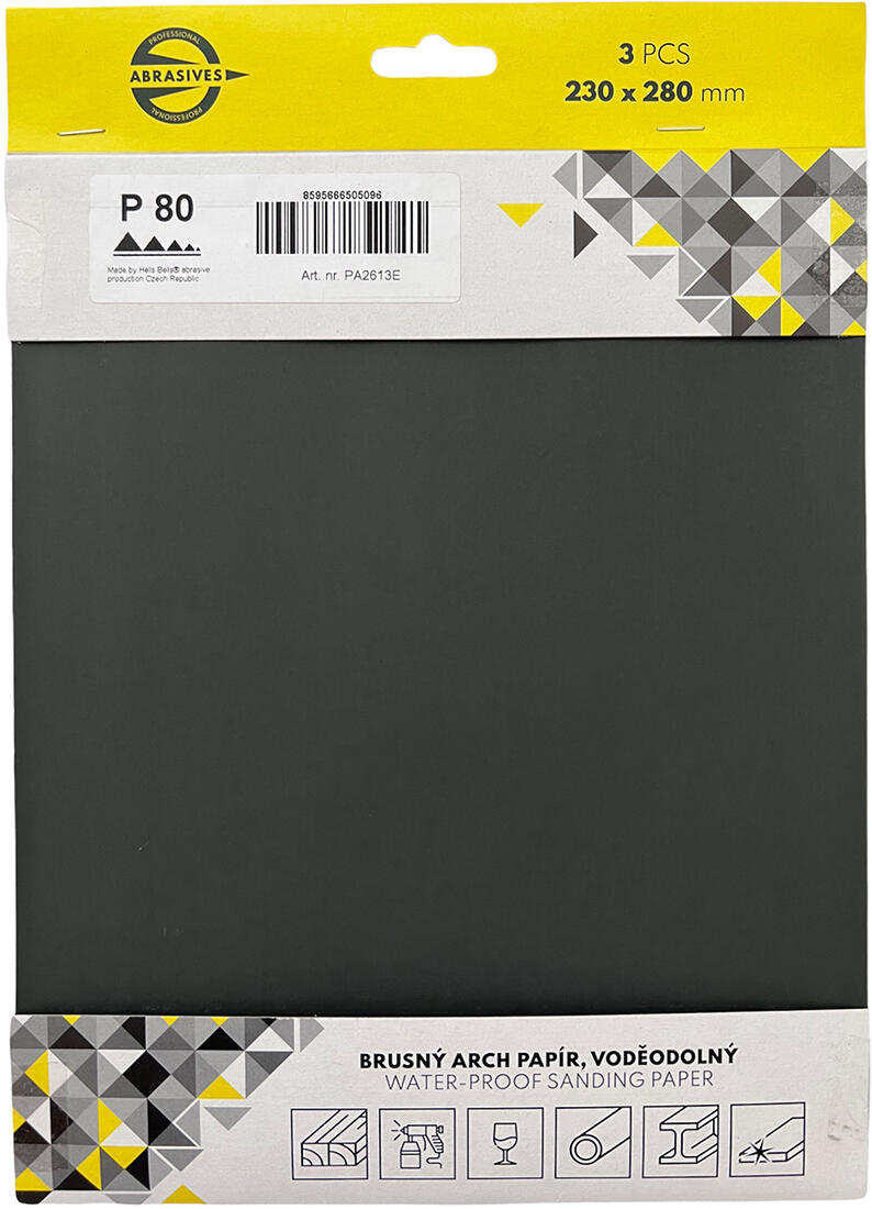 papír brus.pod vodu zr. 220, 230x280mm (3ks) 0.06 Kg MTA MAXMIX Sklad14 530587