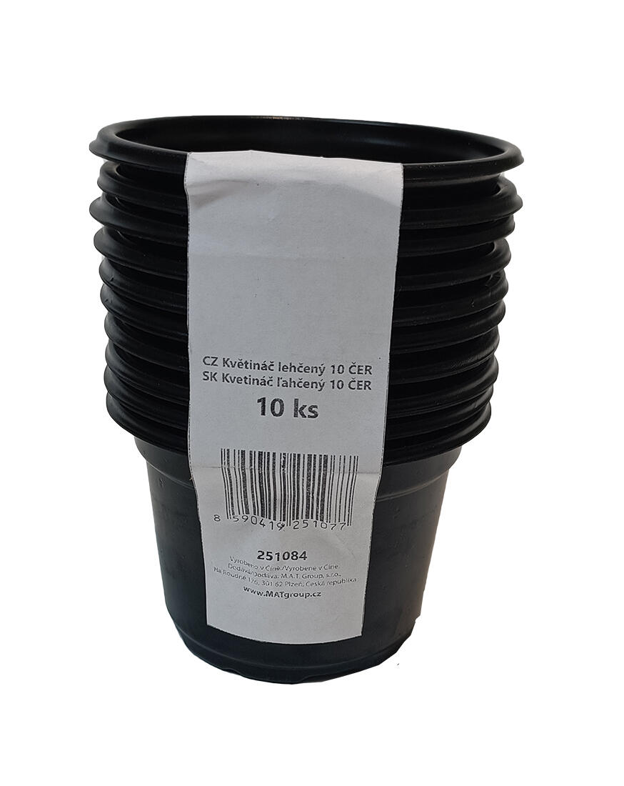 květináč lehčený 10cm ČER (10ks) 0.1 Kg MTA MAXMIX Sklad14 251084