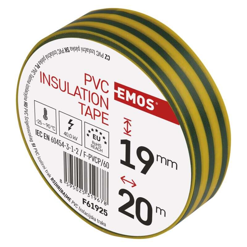 páska izolační 19mmx20m PVC ŽL-ZE 0.04 Kg MAXMIX Sklad14 103001 140