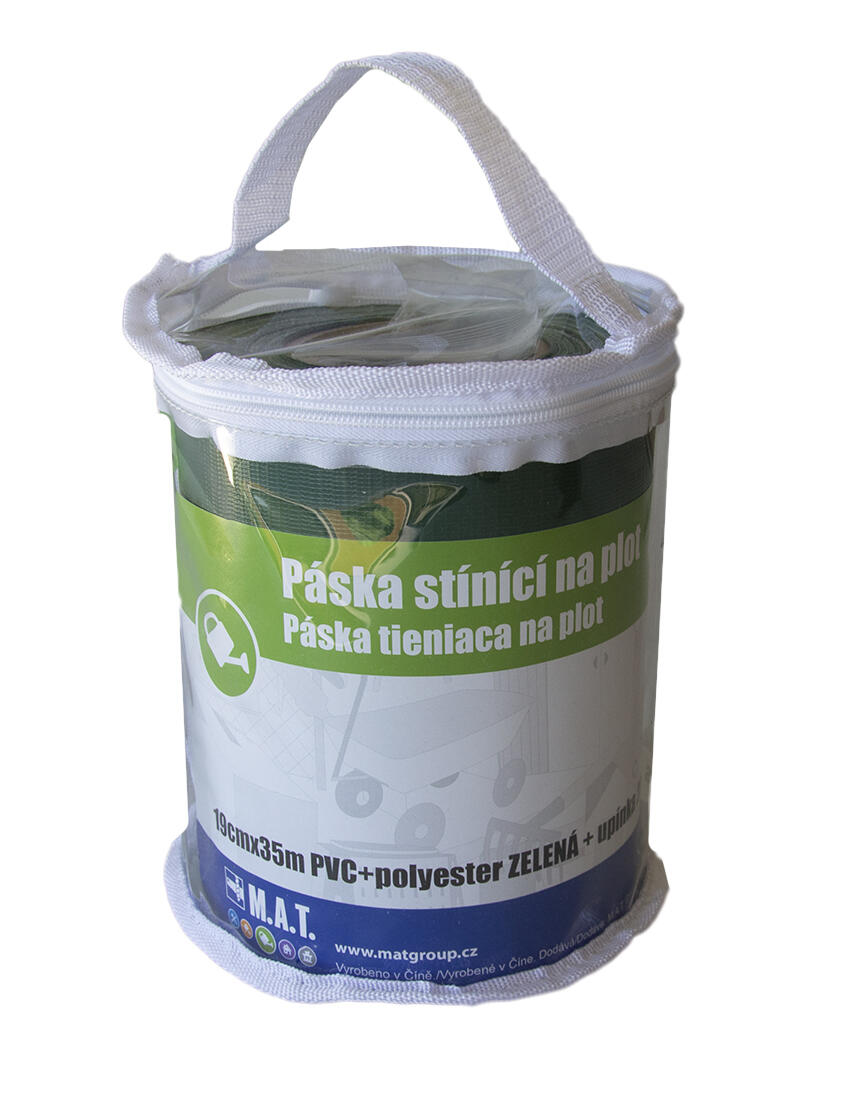 páska stínící na plot 19cmx35m PVC+polyester ZE + upínka 20ks 2.66 Kg MTA MAXMIX Sklad14 572300