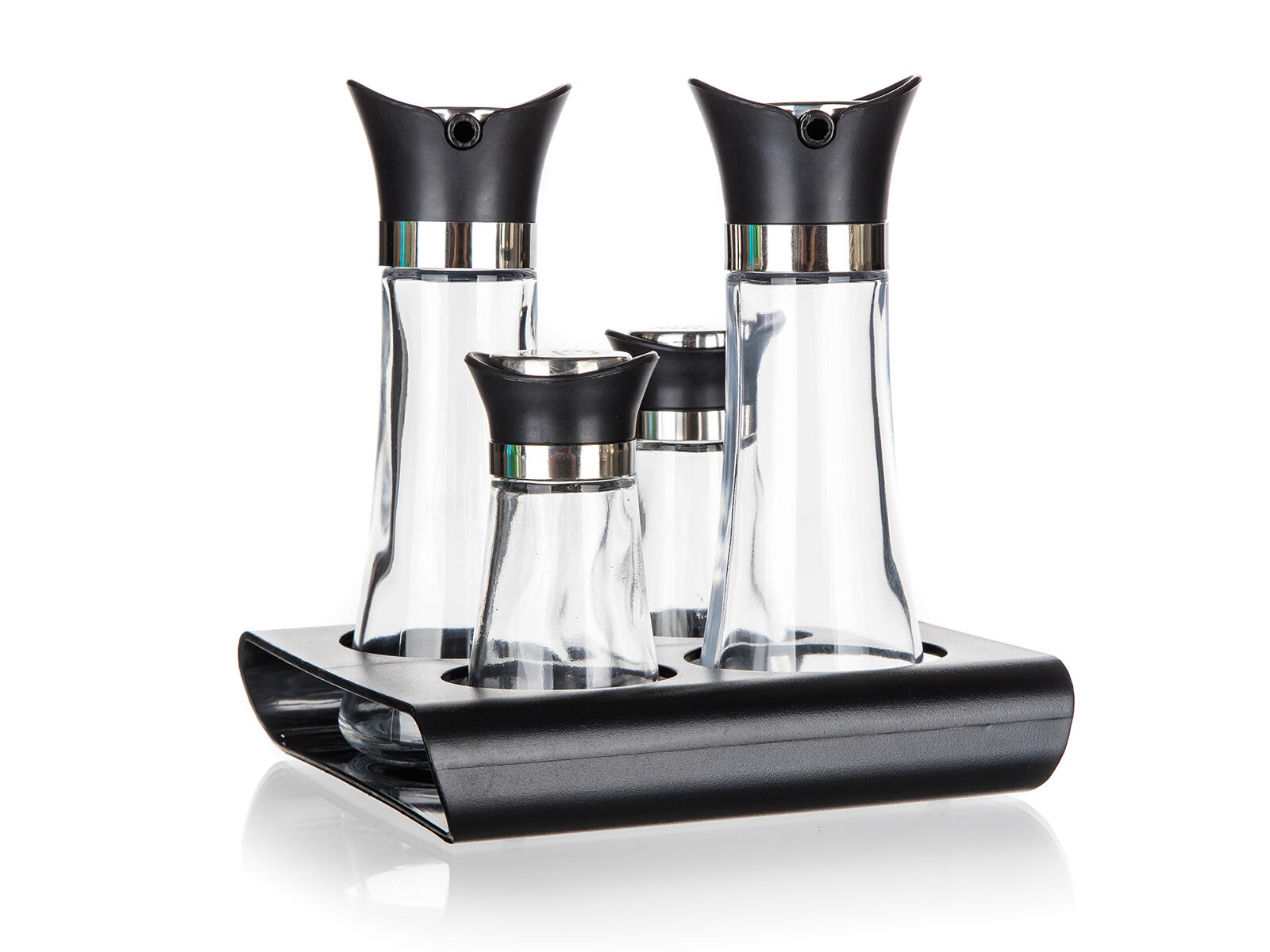 slánka a pepřenka+nádobka na olej a ocet skl./PH, se stoj. EXCELLE 0.69 Kg MTA MAXMIX Sklad14 369824