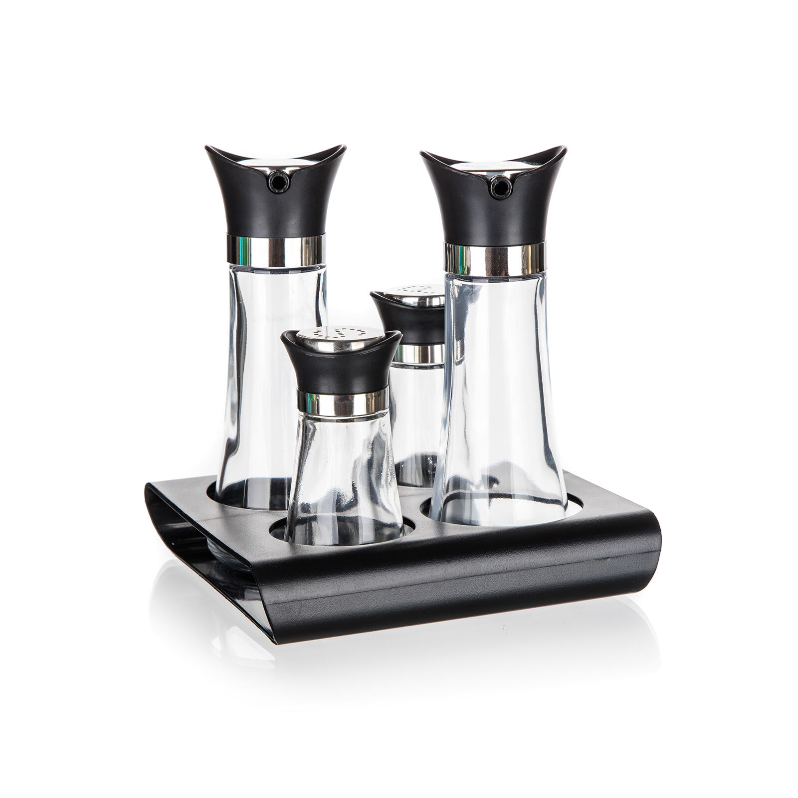 slánka a pepřenka+nádobka na olej a ocet skl./PH, se stoj. EXCELLE 0.69 Kg MTA MAXMIX Sklad14 369824