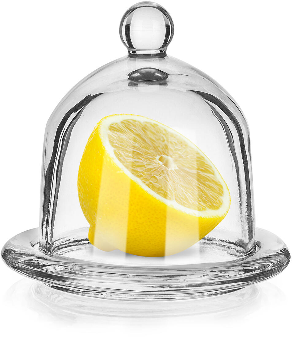 dóza na citron  9,5cm LIMON skleněná 0.29 Kg MAXMIX Sklad14 369825 44