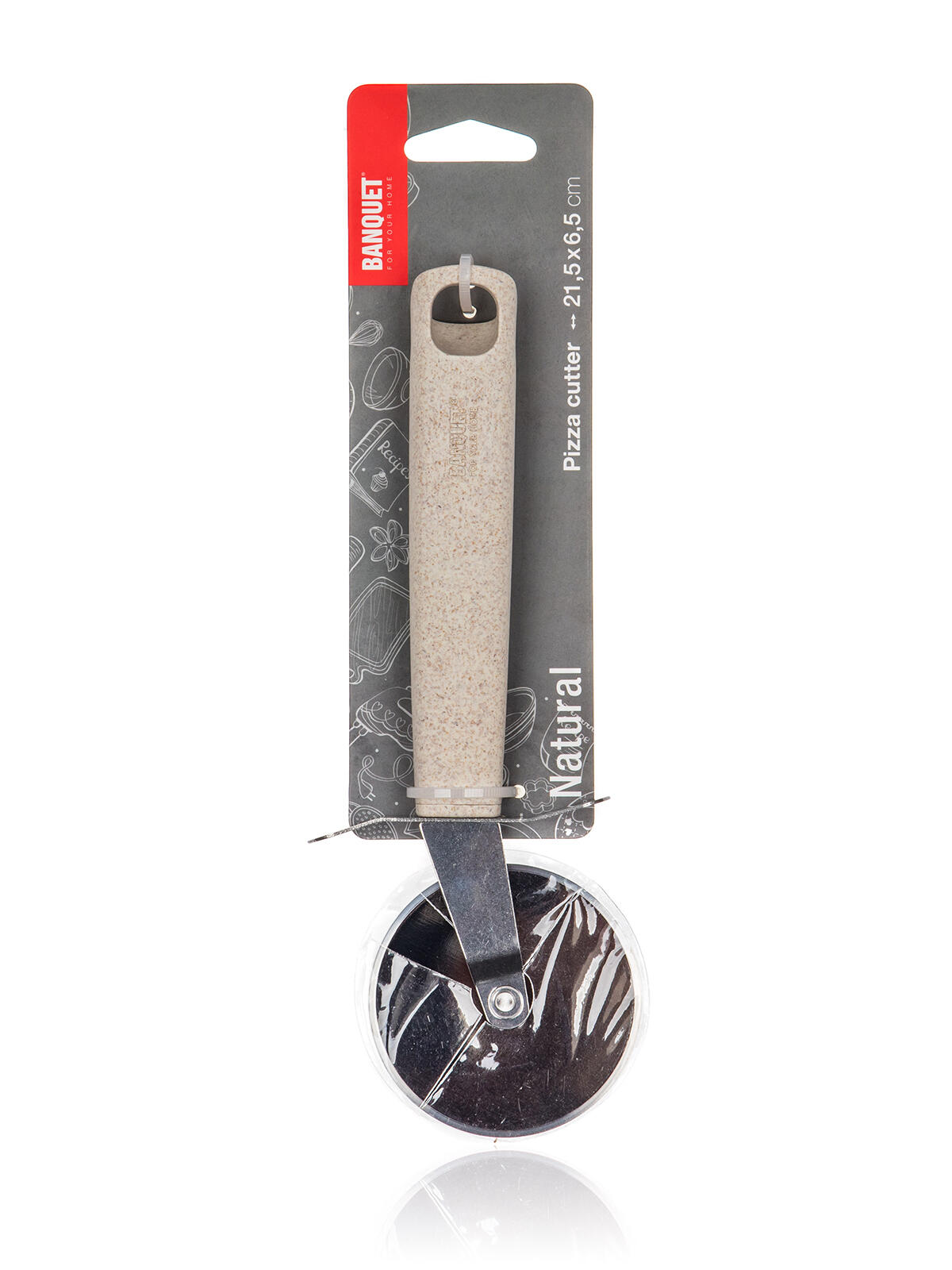 kolečko krájecí pr. 6,5x21,5cm NATURAL nerez/PP 0.07 Kg MTA MAXMIX Sklad14 369865 8591022579190