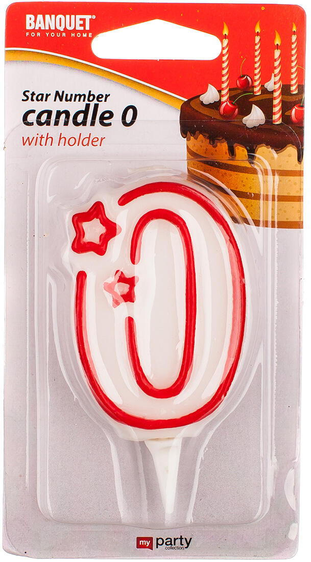svíčka číslo 0, 7x4,5cm MY PARTY 0.02 Kg MTA MAXMIX Sklad14 369878