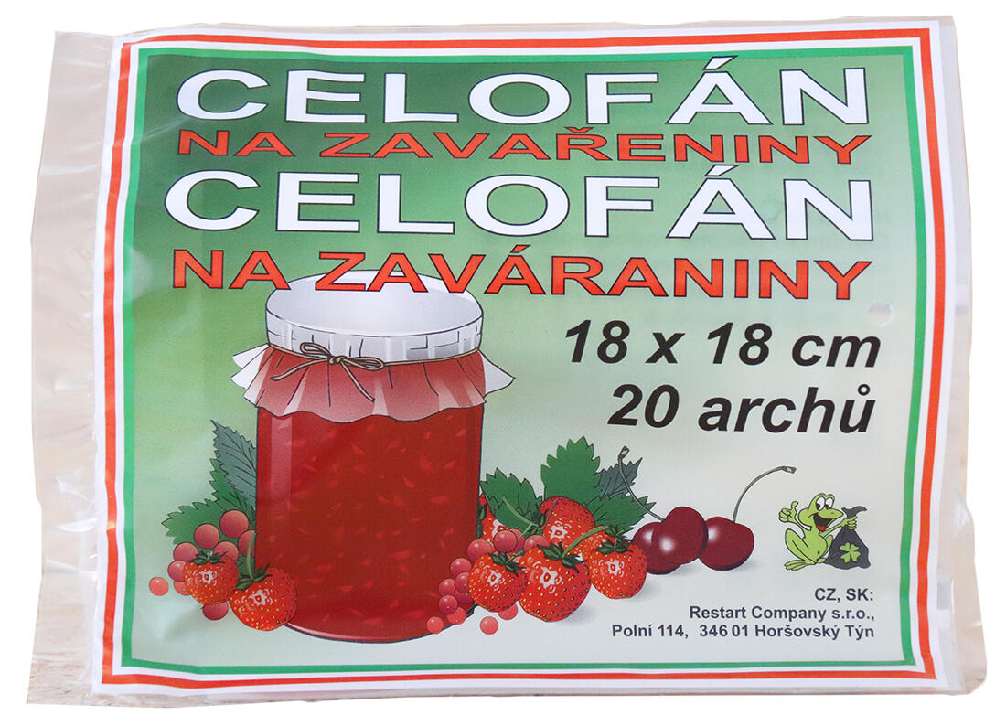 celofán na zavařeniny 18x18cm (20ks) 0.02 Kg MAXMIX Sklad14 829204 90