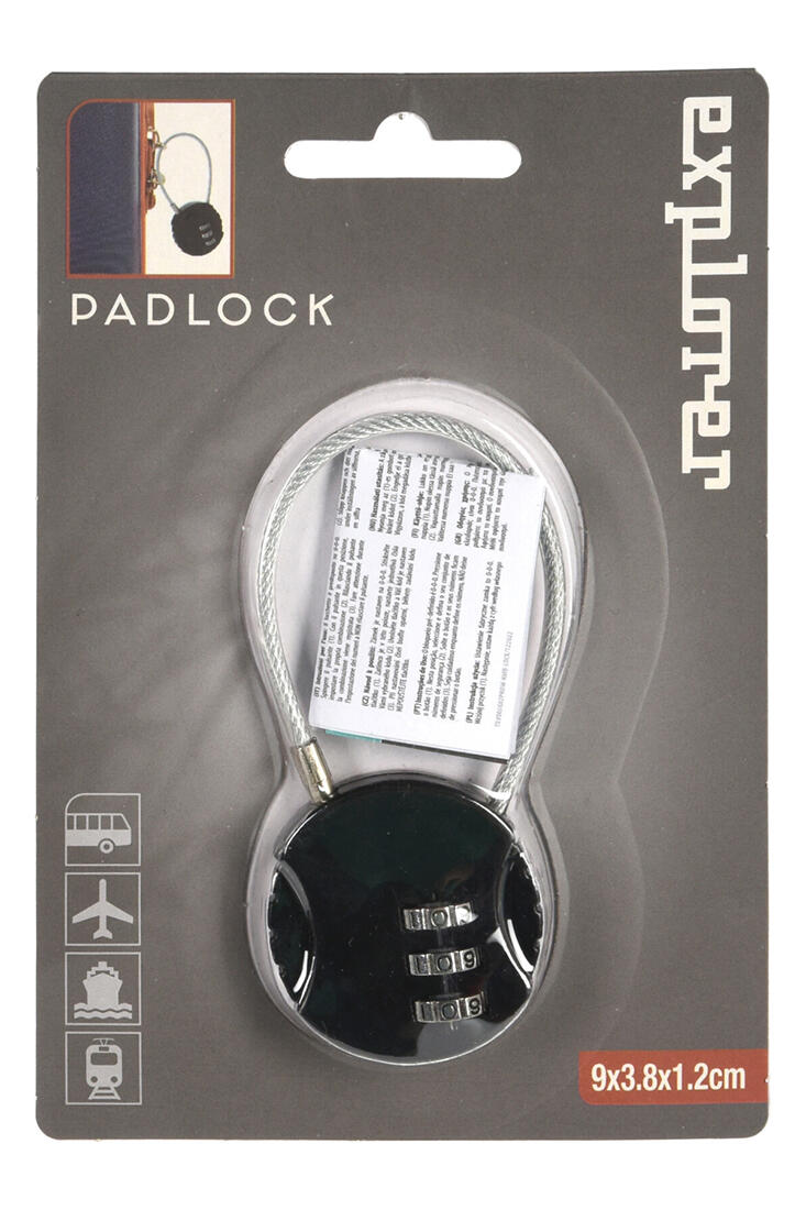 zámek na zavazadlo 9x3,8x1,2cm lankový, kódový 0.03 Kg MTA MAXMIX Sklad14 386713