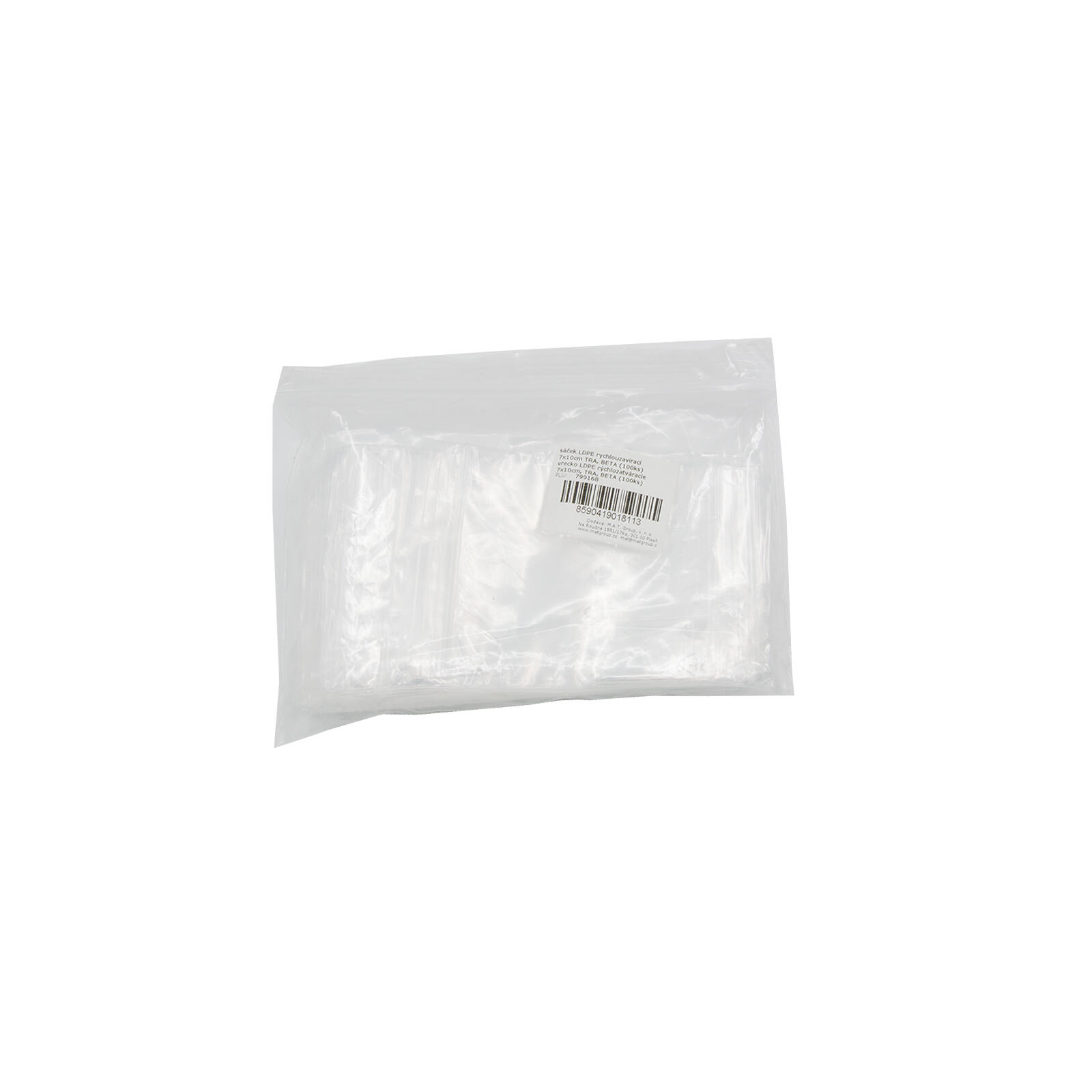 sáček LDPE rychlouzavírací  7x10cm TRA (100ks) 0.06 Kg MTA MAXMIX Sklad14 799168