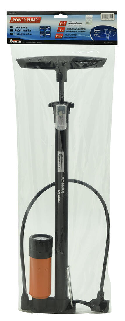 hustilka ruční 59x3,2cm POWER PUMP s manometrem 0.7 Kg MTA MAXMIX Sklad14 316004