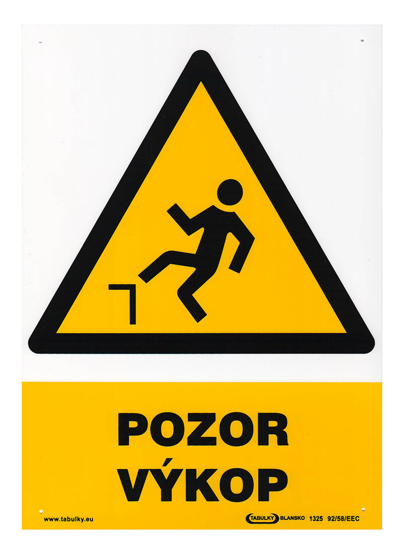 tabulka - POZOR VÝKOP 210x297mm (A4) PH 0.04 Kg MTA MAXMIX Sklad14 588976