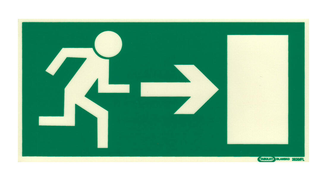 tabulka - ÚNIKOVÝ VÝCHOD VPRAVO 210x105mm PH fotoluminiscenční 0.03 Kg MTA MAXMIX Sklad14 588987