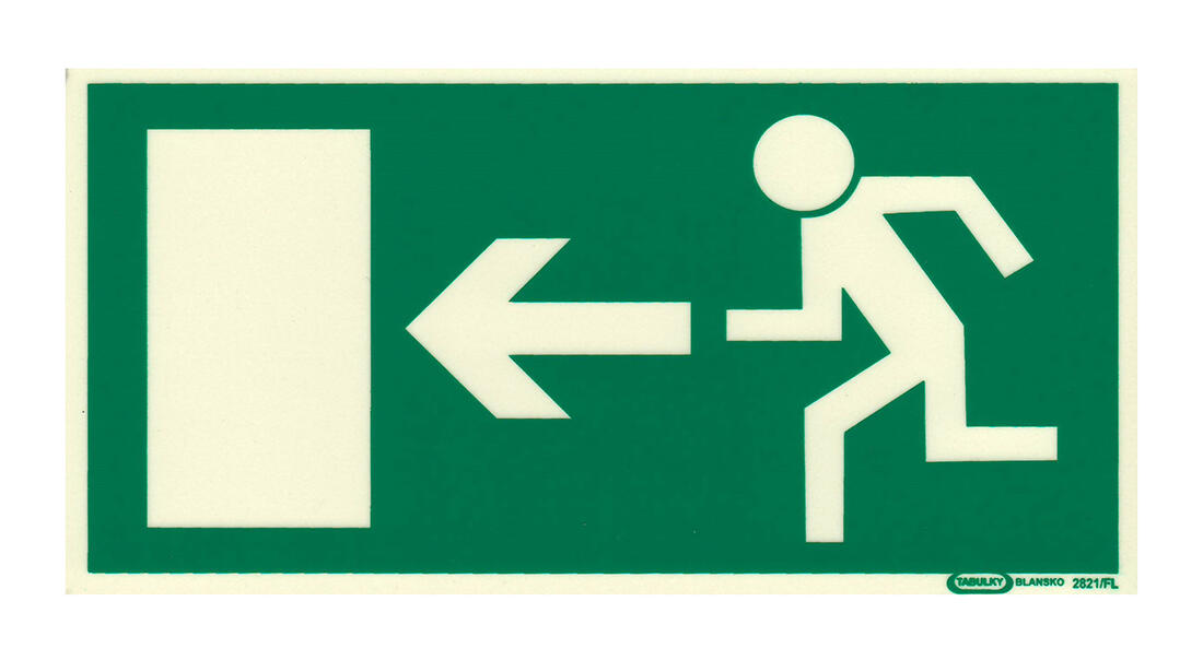 tabulka - ÚNIKOVÝ VÝCHOD VLEVO 210x105mm PH fotoluminiscenční 0.03 Kg MTA MAXMIX Sklad14 588988