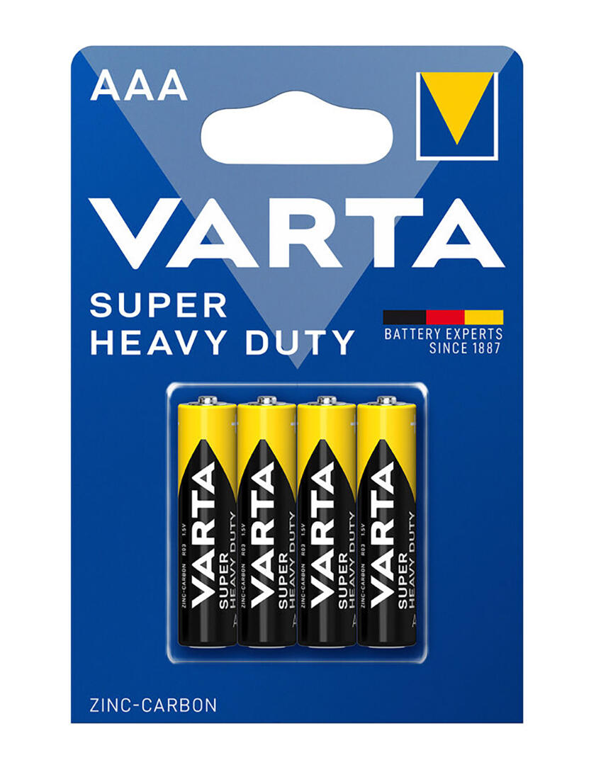 baterie mikrotužková AAA R03 Super Heavy Duty (4ks) VARTA 0.01 Kg MTA MAXMIX Sklad14 129203
