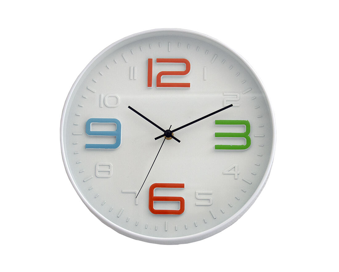 hodiny nástěnné pr.30cm,3D ciferník,PH,sklo,kov BÍ/barevná čísla 0.5 Kg MAXMIX Sklad14 615018 167