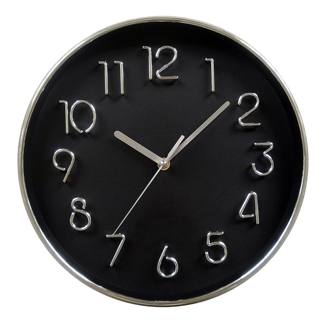 hodiny nástěnné pr.30cm,3D ciferník,PH,sklo,kov BÍ/ČER 0.53 Kg MAXMIX Sklad14 615019 40