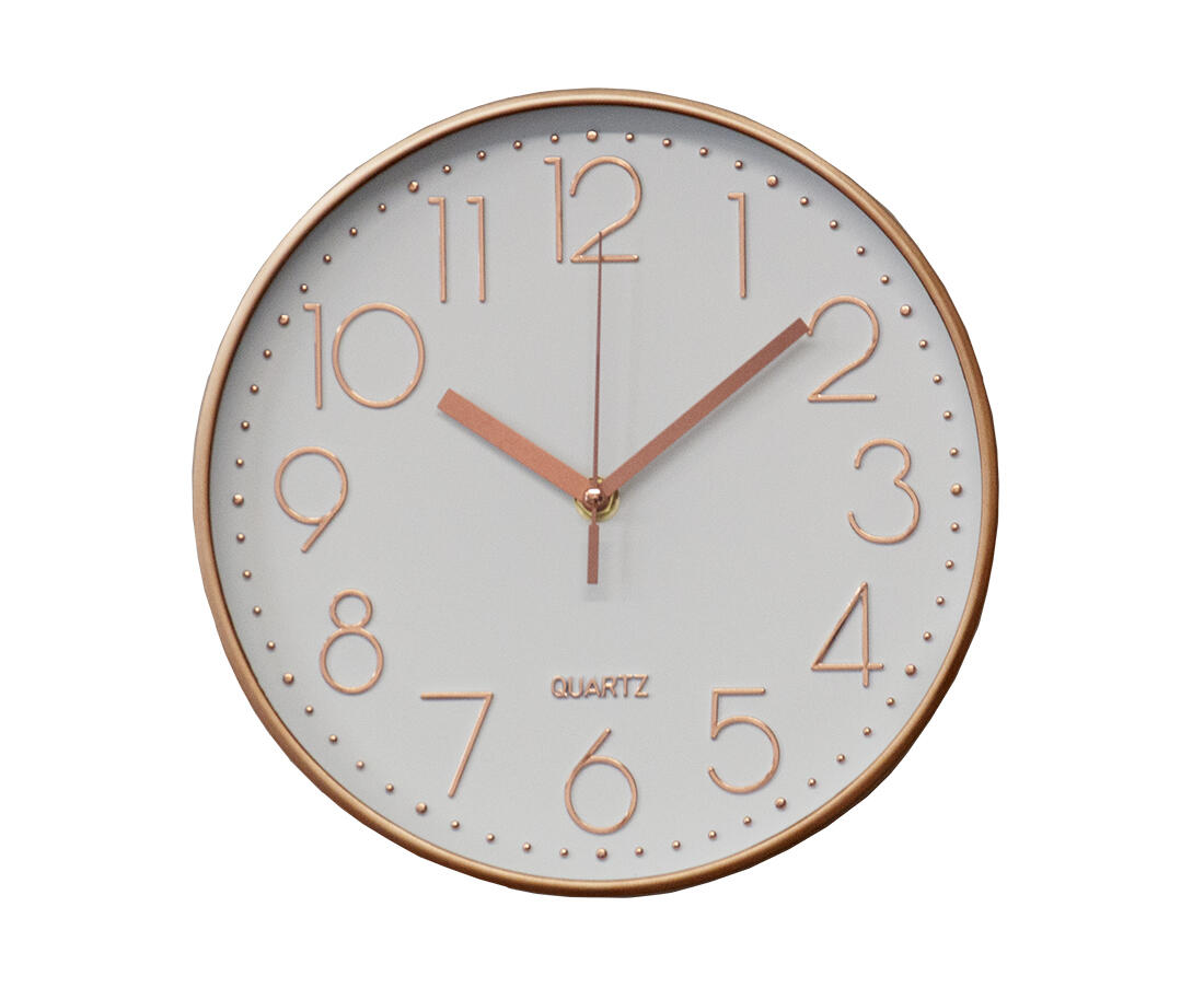 hodiny nástěnné pr.25cm,3D ciferník,PH,sklo,kov RŮŽ-ZLA/BÍ 0.4 Kg MAXMIX Sklad14 615026 70