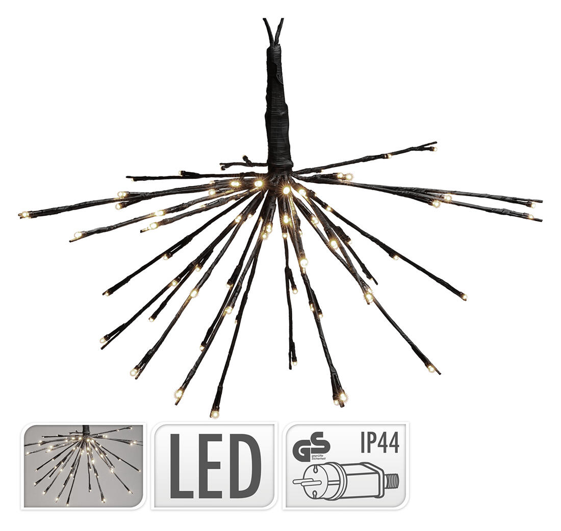 osvětlení 72LED pr.45cm, 24ks ramen, teplá BÍ, ČER 0.01 Kg MTA MAXMIX Sklad14 386774