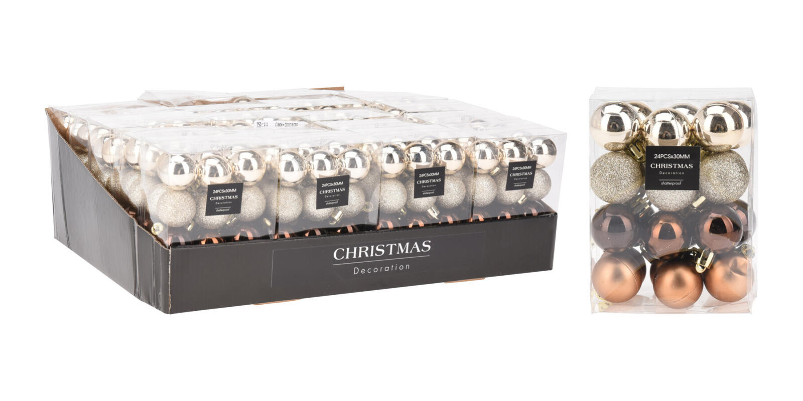 ozdoba vánoční KOULE pr.3cm HN,ZLA mix (24ks) 0.05 Kg MTA MAXMIX Sklad14 386782