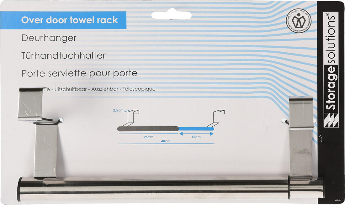 věšák na dveře teleskopický 25-40cm nerez 0.08 Kg MTA MAXMIX Sklad14 386786