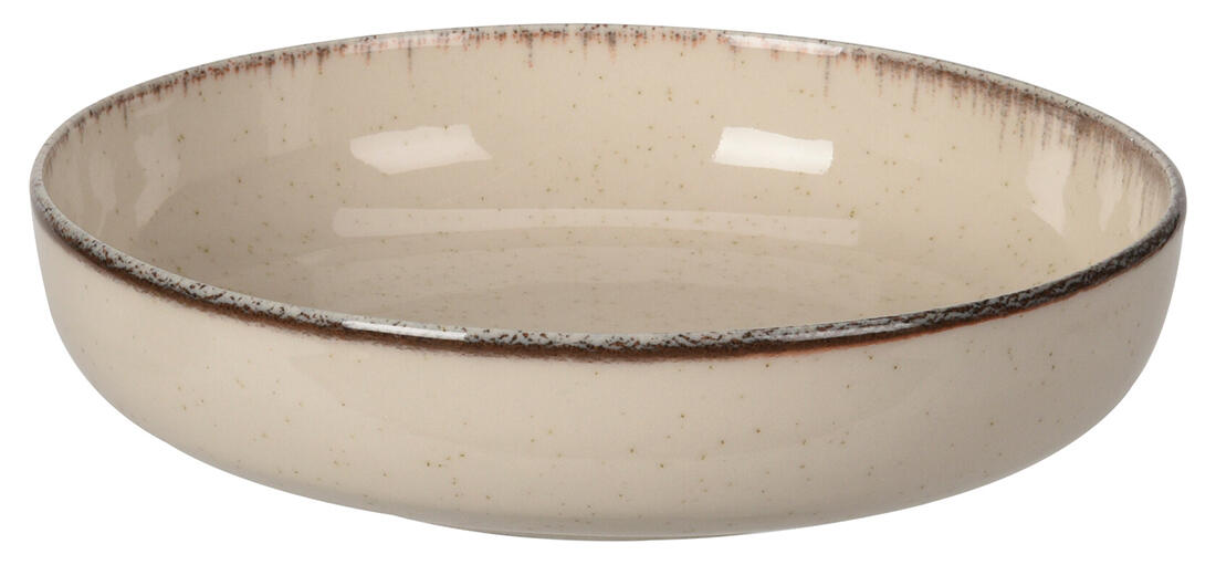 talíř hluboký 20cm porcelánový BÉŽ, HN lem 0.48 Kg MAXMIX Sklad14 386803